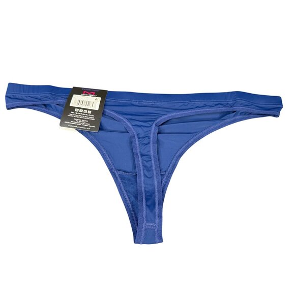 Maidenform Womens Size XL 8 Panty Thong Barely There Blue New - Picture 2 of 9